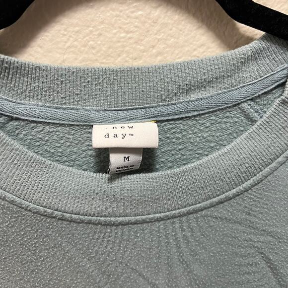A New Day Teal Crew Neck Super Soft Sweater Pullover Size Medium - Picture 4 of 7